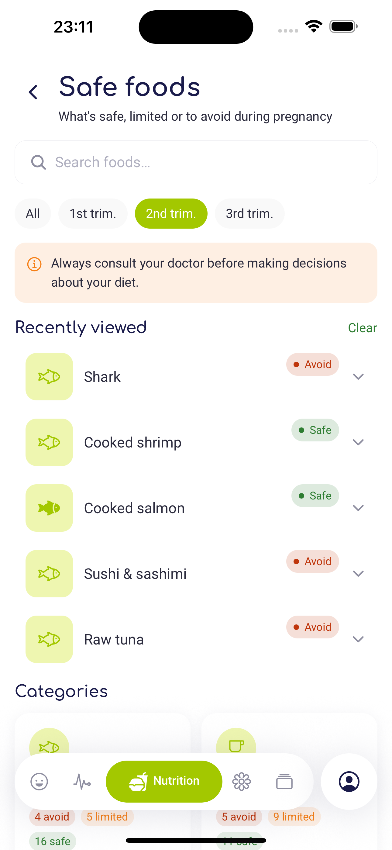 Safe foods
